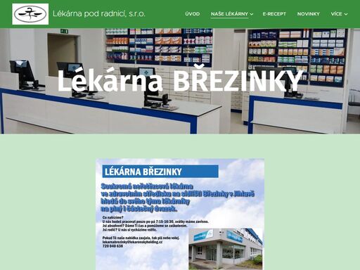 lékárna březinkybřezinova 4420/62a586 01 jihlavatel.: 720 040 638, 561 207 570