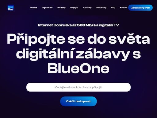 internet dobruška a digitální tv, jedině od blueone. spolehlivý poskytovatel internetu, který vám garantuje maximální dostupnost svých služeb.