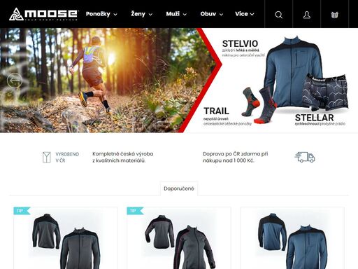 moose - kvalitní sportovní oblečení od předního českého výrobce. maximální pohodlí pro maximální výkon.