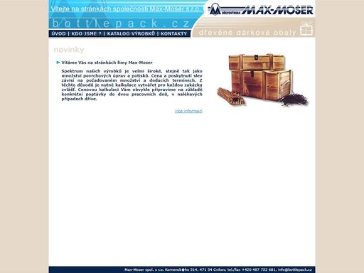 max-moser s.r.o.,výroba dárkových dřevěných obalů 
