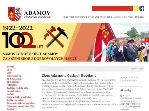 oficiální stránky obce adamov