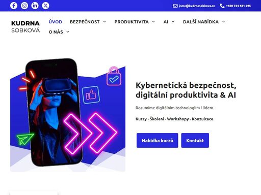 zvyšujeme digitální dovednosti. kybernetická bezpečnost, digitální produktivita & ai. rozumíme digitálním technologiím i lidem.