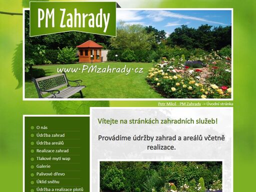 pm zahrady - petr miloš, údržba a realizace zahrad