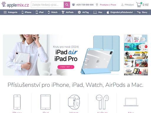 applemix nabízí veškeré příslušenství a servis pro váš apple iphone, ipad, ipod, macbook, imac, apple watch nebo airpods. většina zboží skladem a ihned k odeslání.