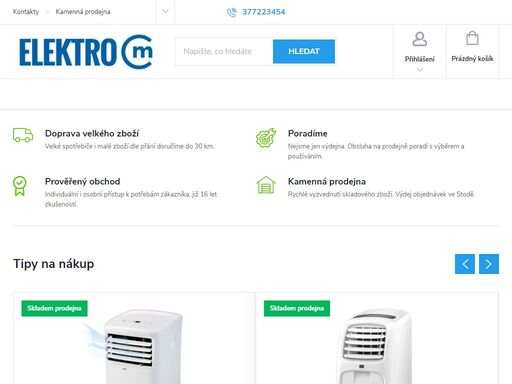 místní prodejce elektro spotřebičů pro stod a okolí. kamenná prodejna s možností okamžitého odběru.