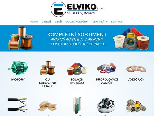 elviko - široký sortiment zboží zejména pro výrobce a opravny elektromotorů a čerpadel, pro výrobce vinutých dílů a transformátorů z cu drátu.