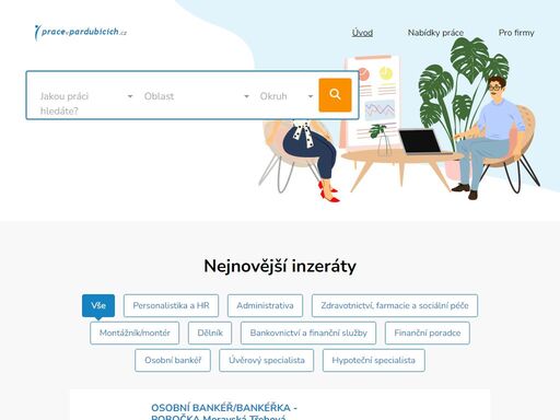práce v pardubicich .cz je pracovní portál, který nabízí nabídky práce z pardubic a okolí. firmám nabízí inzerci pracovních nabídek a databázi uchazečů o zaměstnání.