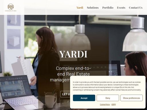 yardi system implementation. we will lead you and support you in the initial stage with the data analysis, data validation and migration.