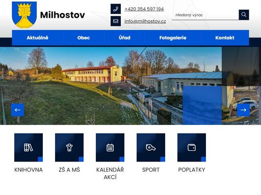 oficiální stránky obce milhostov