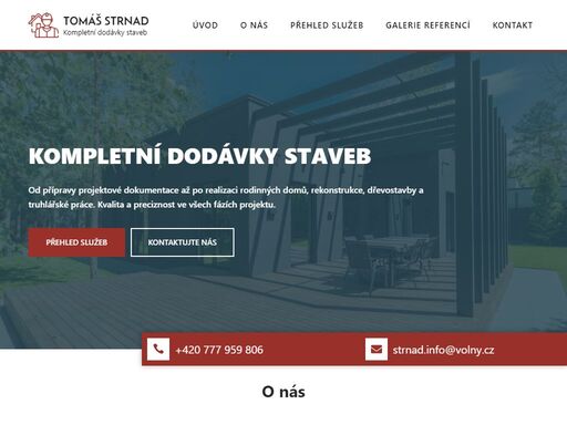 tomáš strnad – kompletní stavební služby v hradci králové a okolí. rodinné domy na klíč, rekonstrukce bytů, drobné dřevostavby, truhlářské práce, sádrokartonové konstrukce, vjezdové brány a ploty.