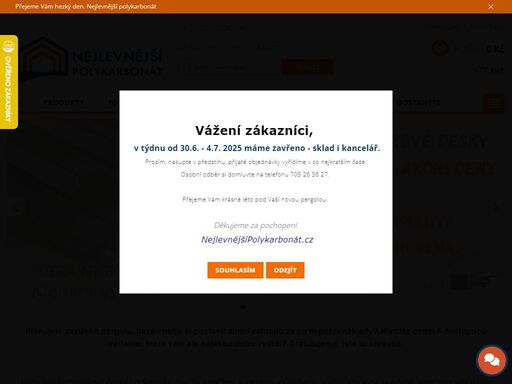 jsme specialisté na polykarbonátové desky – ať už potřebujete dutinkový, plný, nebo speciální trapézový s krupičkou. vše pro vás řežeme na míru a dodáváme s garancí nejlepších cen v čr.

navíc u nás najdete:

moderní vchodové stříšky, které ochrání a zkrášlí váš vstup.

odolné wpc terasy pro bezstarostné…