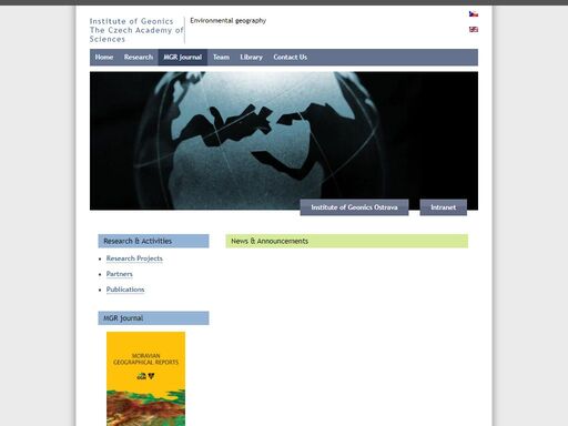 oficiální stránky - ústav geoniky oddělení environmenální geografie