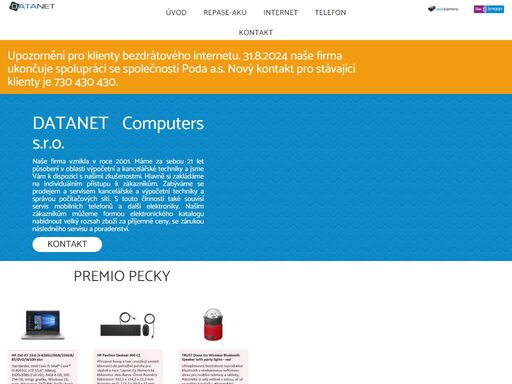  datanet computers s.r.o. servis a prodej výpočetní techniky.