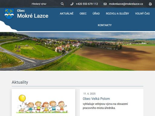 oficiální stránky obce mokré lazce