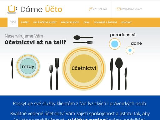 dáme účto, s.r.o. - poskytujeme své služby klientům z řad fyzických i právnických osob