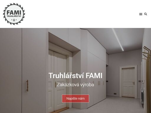 zakázkové truhlářství fami - beroun, vyrábí nábytek z masivu i lamina, provádíme tesařské práce - střešní krovy, pergoly.