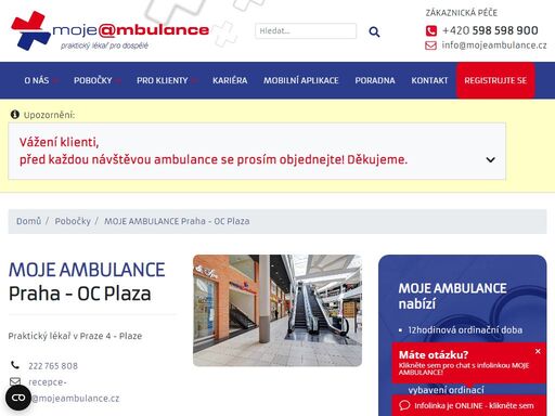 moje ambulance – největší síť ordinací praktických lékařů pro dospělé v čr. 12hodinová ordinační doba, online registrace i objednávka, hrazeno ze zp. 