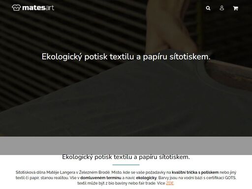 ekologický potisk triček, textilu a papíru. kvalitní potisk, bio bavlna, faitrade textil, gots barvy. merch pro kapely, firemní oblečení nebo váš brand. 