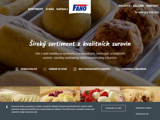 faho s.r.o. - výroba knedlíků - ruční výroba knedlíků pro obchody, restaurace a jídelny, bramborové knedlíky, houskové knedlíky, ovocné knedlíky, knedlíky pro restaurace, výroba knedlíků pro restaurace