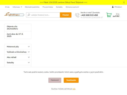 mimořádný řezný výkon stihl - pily, tlakové čističe, vyžínače, křovinořezy i sekačky 