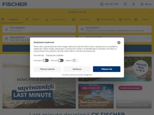 dovolená s jistotou silného partnera. vyberte si z našich zájezdů do středomoří či exotiky s nejvyšší kvalitou služeb za fajn cenu. splňte si sen s ck fischer.