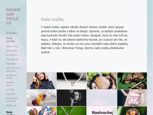obchod s českou módou pro ženy! šaty, sukně, kabelky, šperky a doplňky s důrazem na eleganci a feminitu. 
poctivá ruční výroba od lokálních tvůrců, autorský design a udržitelné zboží. 
váš nový oblíbený obchod!