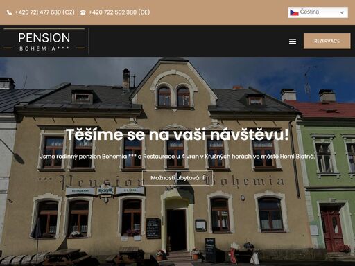 pension bohemia nabízí kvalitní levné ubytování v krušných horách
