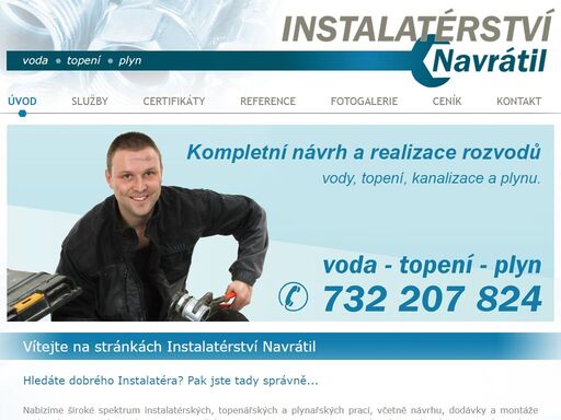 kompletní návrh a realizace vody, topení, kanalizace a plynu.