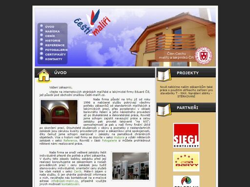 informace o malířské firmě čeští-malíří.cz