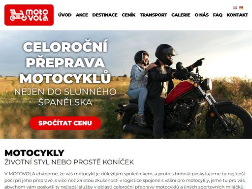 zajišťujeme celoroční transport vašich motorek bezpečně, rychle a s profesionálním přístupem. motorky jsou od předání po vyzvednutí kompletně pojištěny.