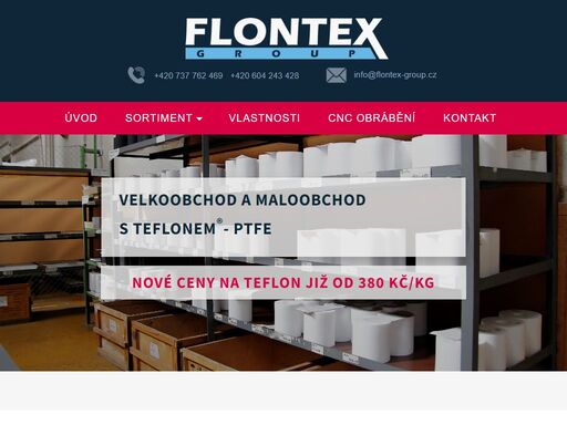 široká nabídka výrobků z teflonu, skloteflonu a expandovaného teflonu. skladem desky, tyče, folie, trubky, hadičky, dále skloteflonové folie klasické i samolepící, teflonové mřížky.