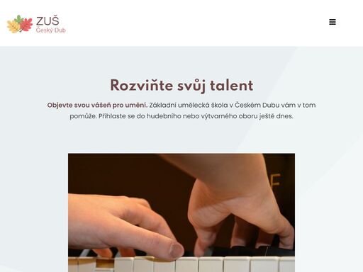 základní umělecká škola v českém dubu nabízí vzdělávání žáků v hudebním a výtvarném oboru. připojte se k jejím spokojeným žákům.