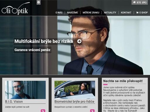 multifokální brýle, obroučky rodenstock. dioptické brýle na čtení, na dálku, na počítač. sportovní a sluneční brýle. kontaktní čočky, měření zraku. oční moptika železná ruda, šumava.