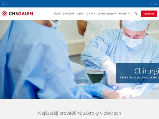 chs galen, jsme zdravotnické zařízení provozující komplexní péči jednodenní chirurgie v oborech traumatologie, ortopedie, plastické chirurgie, anesteziologie. 