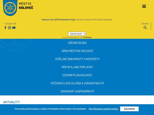 oficiální webové stránky městyse koloveč