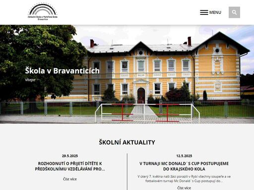 základní škola bravantice, zš bravantice je organizována jako malotřídní s pěti ročníky.