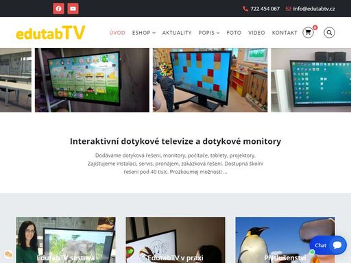 edutabtv - interaktivní dotykové televize a monitory pro školy, školky, firmy. ekonomicky dostupná náhrada za projektor a interaktivní tabule.