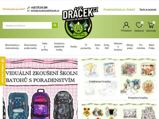prodáváme jen to,co bychom koupili i našim dětem a svůj kvalitní sortiment dobře známe. rodinná hračkárna se zaměřením na kvalitní české hračky a prodejna s největším výběrem školních batohů a aktovek v praze