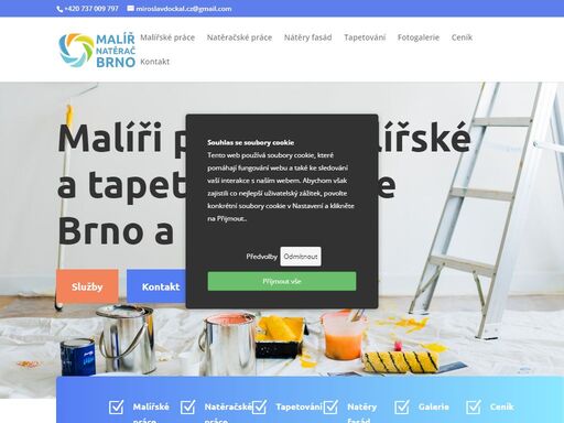 malíř natěrač brno: profesionální malířské práce všeho druhu, včetně přípravných prací, zakrývaní a úklidu v ceně. výmalba bytů i domů v brně a okolí