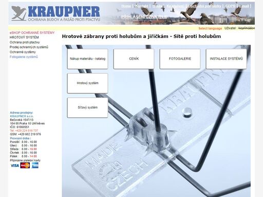 ochrana budov proti holubům a jinému ptactvu. prodej, instalace a servis ochranných systémů proti ptactvu. ochrana proti pádu koček.