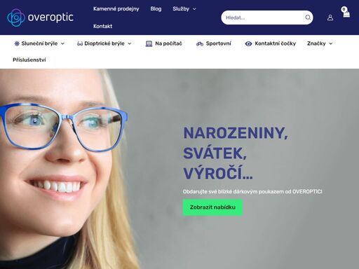 prodej dioptrických brýlí, slunečních brýlí a čoček. kamenné pobočky v plzni. dlouholeté zkušenosti a rychlé dodání. to je overoptic.