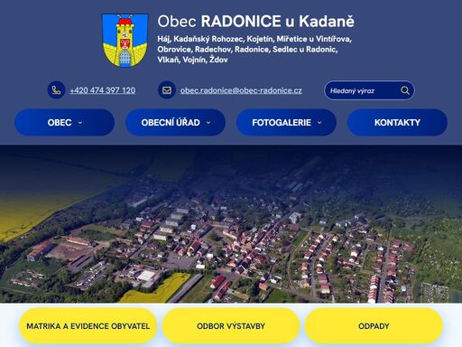 oficiální stránky obce radonice