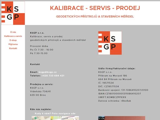 ksgp s.r.o. - kalibrace, servis a prodej geodetických přístrojů a stavebních měřidel