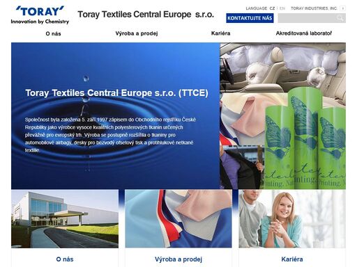 toray textiles central europe s.r.o. byla založena 5. září 1997 zápisem do obchodního rejstříku české republiky jako výrobce vysoce kvalitních polyesterových tkanin určených převážně pro evropský trh.
