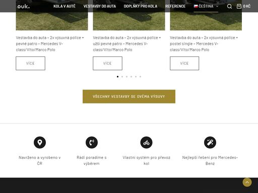 vyrábíme v čr specializované vestavby pro mercedes v-class, včetně spacích vestaveb, výsuvné podlahy, patra a řešení pro převoz kol v autě.