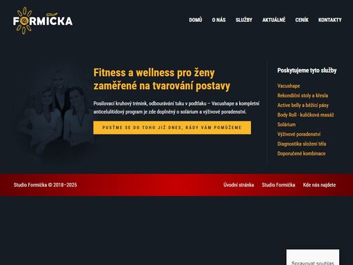 rekondiční studio formička - tvarování postavy, příjemné formy cvičení, odbourávání tuku a stresu.