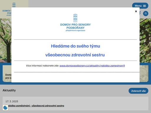 provozujeme domov pro seniory, domov se zvláštním režimem, odlehčovací službu a terénní pečovatelskou službu pro celé podbořansko. navštivte nás.