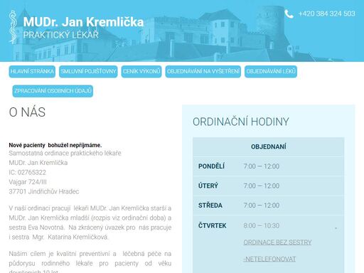mudr. jan kremlička, praktický lékař