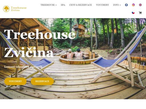 ubytování v treehouse & spa zvičina nabízí jedinečný zážitkový pobyt v krásné přírodě a luxusní wellness odpočinek vám zajistí horký sud s ochlazovací kádí.