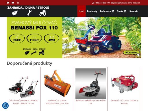 komunální, zahradní a lesní techniku za skvělé ceny nabízí zahrada-dílna-stroje plzeň ve svém shopu technika online.